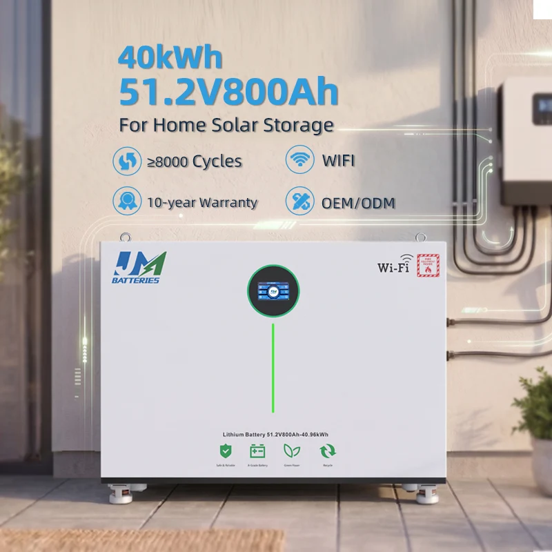JM 48V 800Ah 40kWh LiFePO4 Battery for Home Energy Storage