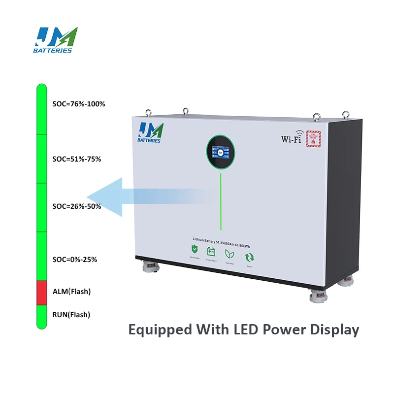 JM 48V 800Ah 40kWh LiFePO4 Battery for Home Energy Storage