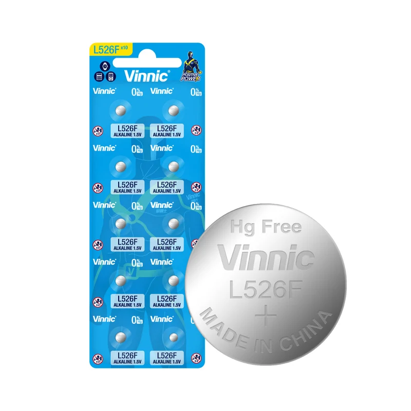 Vinnic - Alkaline Knopfzelle L526F 10er-Pack