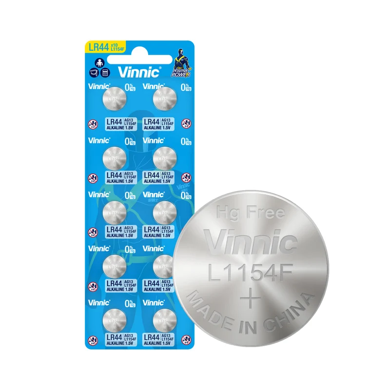 Vinnic - Alkaline Knopfzelle L1154F 10er-Pack