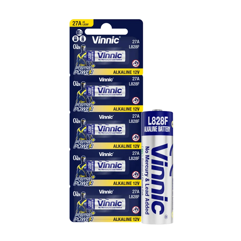 Vinnic - Alkali-Hochspannungsbatterie L828F 27A 5 Stück