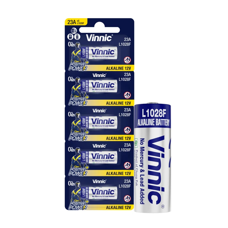 Vinnic – Alkali-Hochspannungsbatterie L1028F 23A 5er-Pack