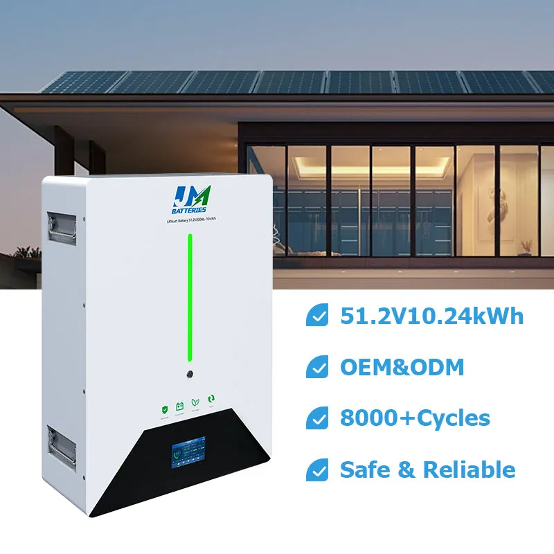 JM Makers Wall Mounted 51.2V 48V 200ah 10kwh 10kw Li Polymer Battery for Home Solar Energy Storage System