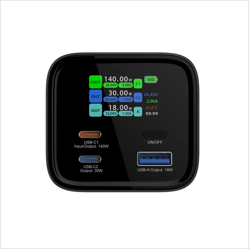 Vinnic Mount Parker 2 140 W 27000 mAh Powerbank – Schnelles Aufladen für Laptops und Telefone (flugtauglich)