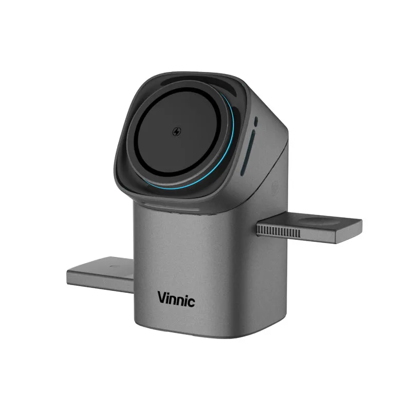 Vinnic OWL PEAK2 3-in-1 MagSafe Ladestation | Auto-Pop-up & Aktive Kühlung