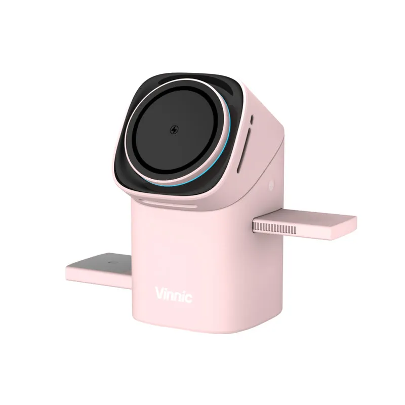 Vinnic OWL PEAK2 3-in-1 MagSafe Ladestation | Auto-Pop-up & Aktive Kühlung