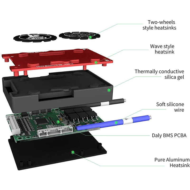 Daly LiFePO4 BMS 4S 12V 30A separate Lithiumbatterie BMS
