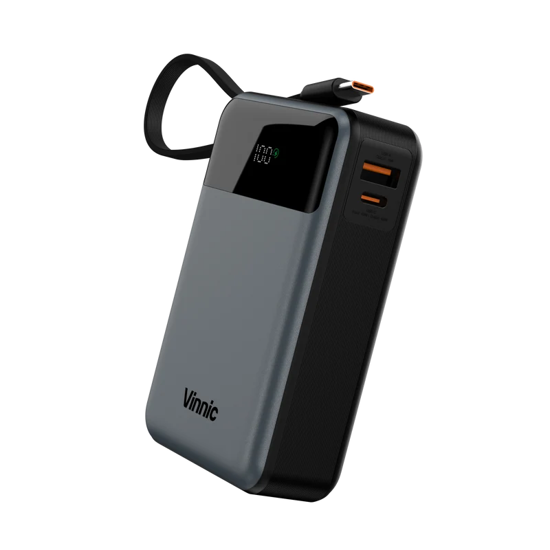 DAMAVAND 2 20.000 mAh Powerbank mit integriertem 65 W USB-C-Kabel