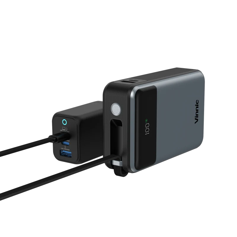 DAMAVAND 2 20.000 mAh Powerbank mit integriertem 65 W USB-C-Kabel