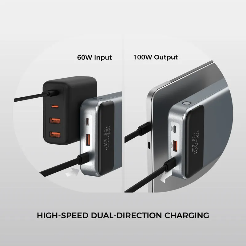 ANETO+ 130W PD 20.000mAh Schnelllade-Powerbank