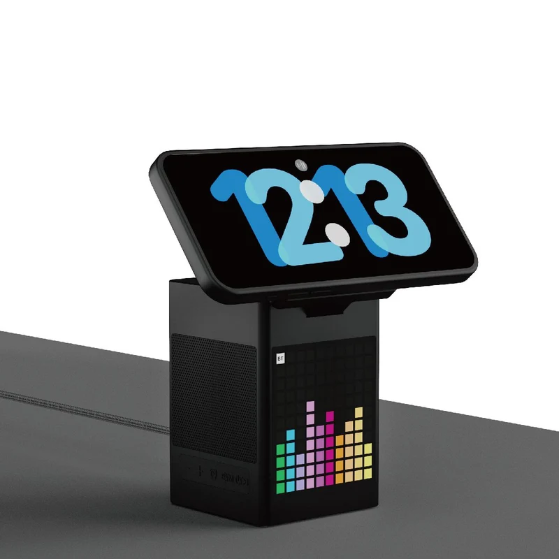 Vinnic Spickard 5-in-1 Pixel Art Ladestation | 15W MagSafe, Lautsprecher & Uhr