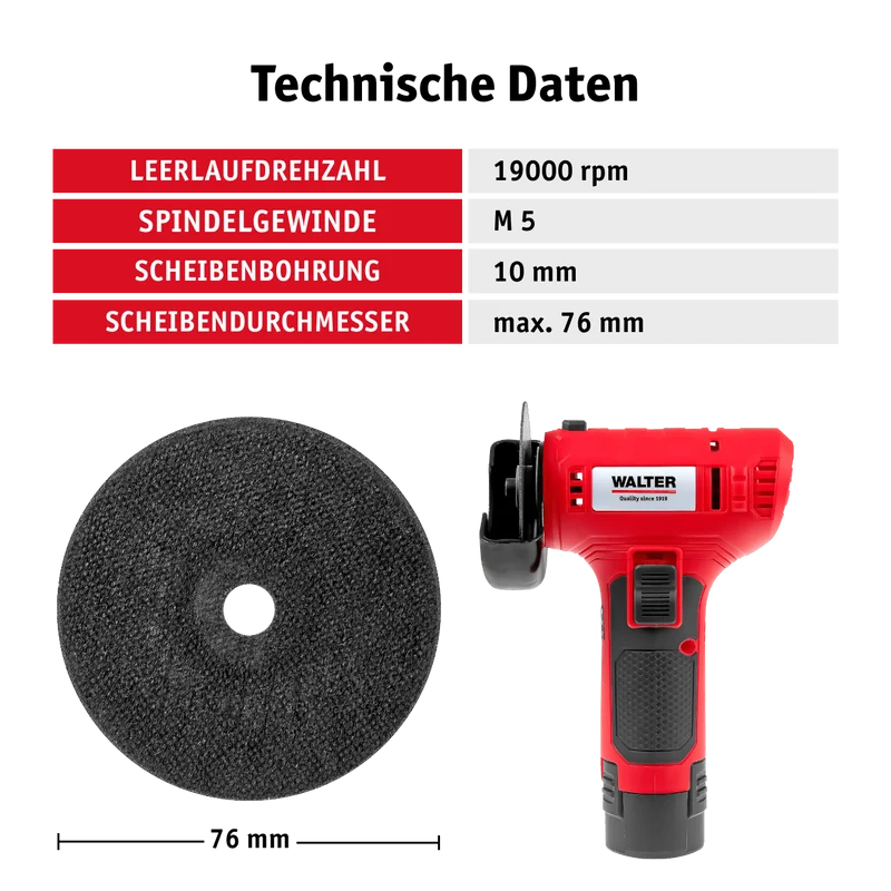Akku-Winkelschleifer 12 V