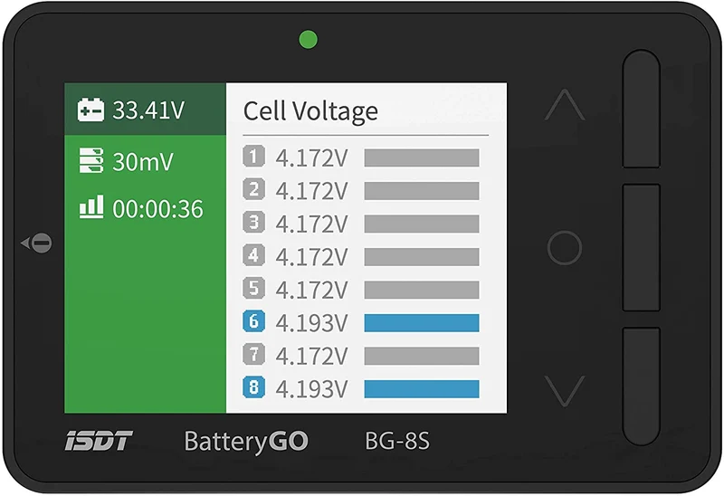 ISDT BG-8S BattGo Batterieanzeige Batterietester Akkutester Batterieprüfergerät für LiPo Life Li-ion NiMH Nicd