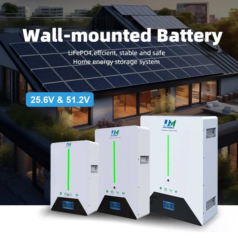 Jm Residential Storage Supplier Wall Mounted AA Lithium Ion Solar Battery for Powerwall Home Energy Storage System