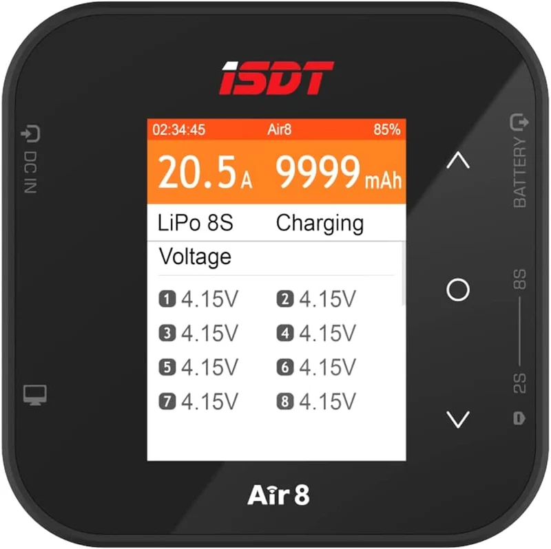 ISDT Air 8 Akku 500W 20A Lipo Balance Ladegerät Smart Digital Ladegerät für RC 1-8S Akku Batterien