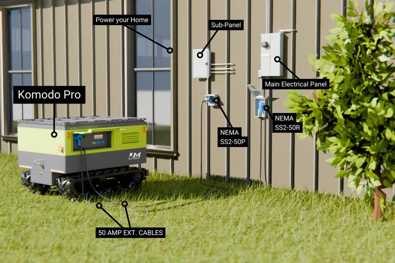 JM PortableGenerator Compatible Lithium Battery with Quick-Setup for Outdoor Event Power