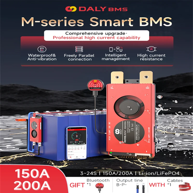 Daly smart bms Lifepo4 8S 24V 150A bluetooth BMS board 20 95 212