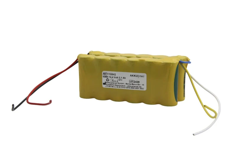 AKKUmed NiMH Akku passend für Progetti Defibrillator Typ RESCUELIFE - 14,4 V 2100mAh
