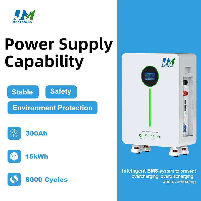 JM Super popular all over the world 48V 51.2V 300Ah 314Ah 15KWh 16KWh LiFePO4 Lithium Ion Battery Cell Solar Storage Battery