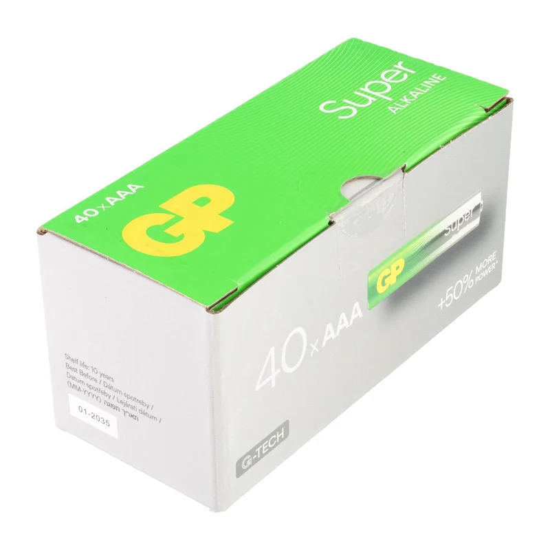 GP Batteries Super Alkaline G-TECH Batterie AAA Micro 1,5V 40er Pack