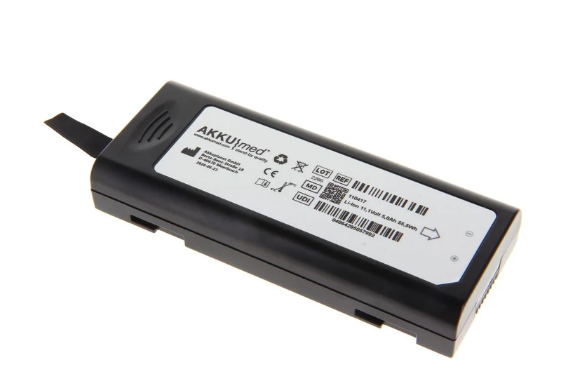 AKKUmed Li Ion Akku passend für Mindray Monitor T5/T8/T9 iMEC 8/ IMEC 10/ IMEC 12 - 11,1V 5200mAh 147x59,8x23 mm