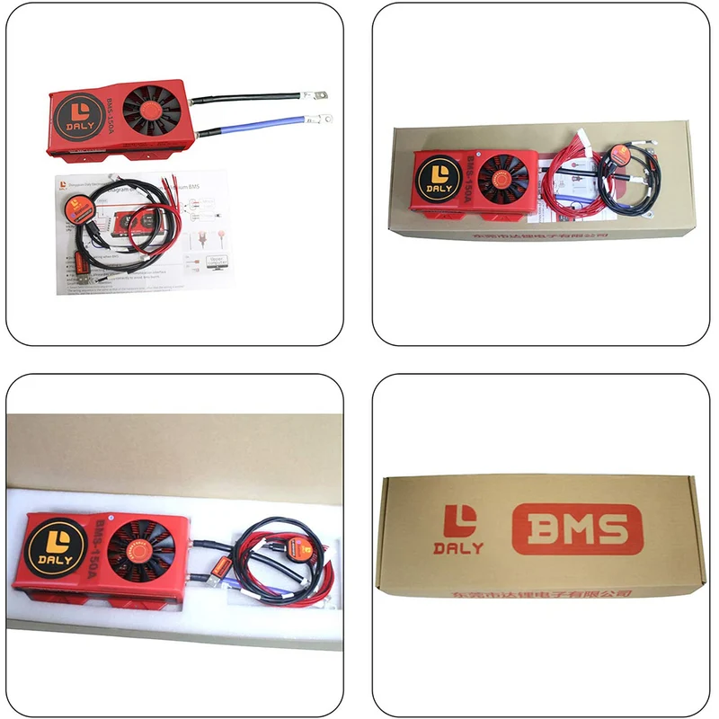 Daly smart bms Li-ion 17S 60V 150A bluetooth BMS FAN board 50 120 209