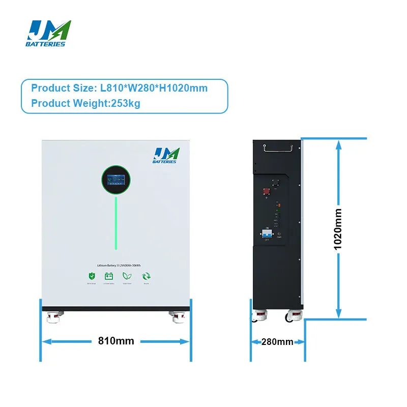 JM 48V 51.2V 600ah Lithium Ion Solar Battery for Home Energy Storage System