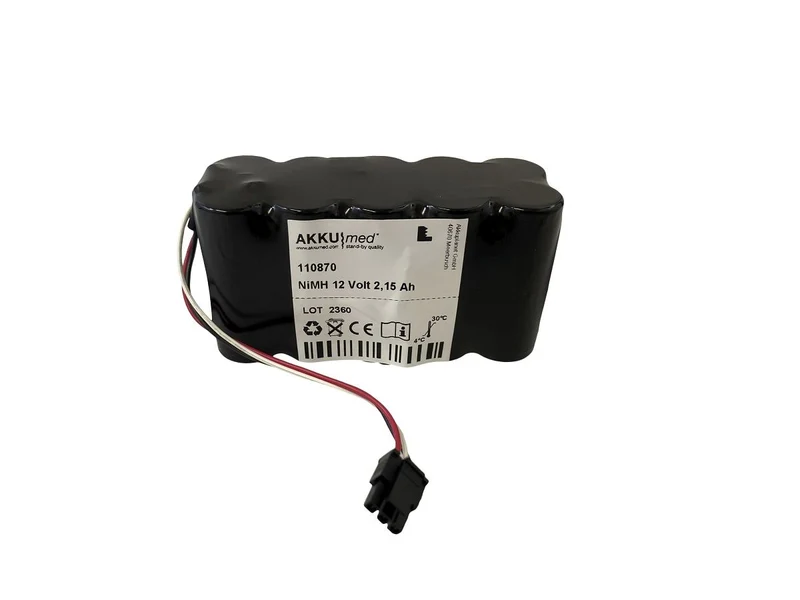 AKKUmed NiMH Akku passend für Criticare Poet IQ2, CO2 Monitor - 12 V 2150mAh 83,4x37,5x44,5 mm
