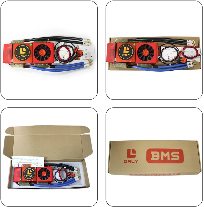 Daly smart bms Li-ion 13S 48V 500A bluetooth BMS FAN board 52 130 257