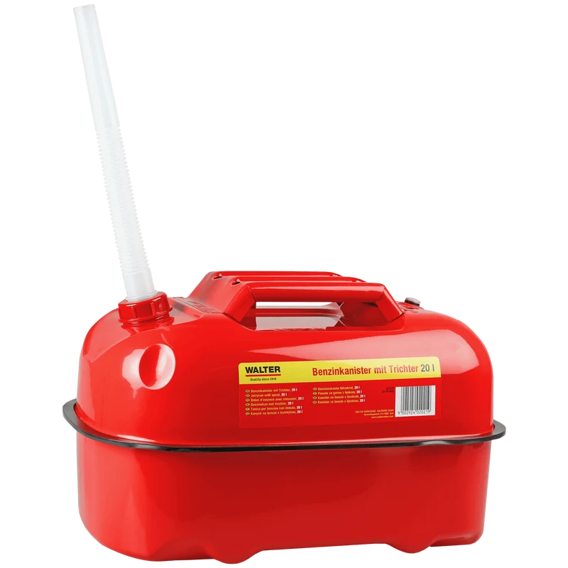 Horizontaler Benzinkanister mit Trichter Set 20 L 2-tlg.