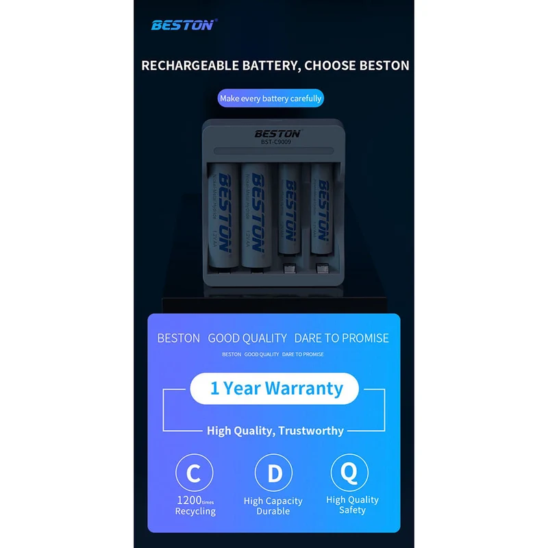 1,2 V Ni-mh Ni-CD AA AAA Smart Charger Micro USB für Ladegerät 4 Steckplätze