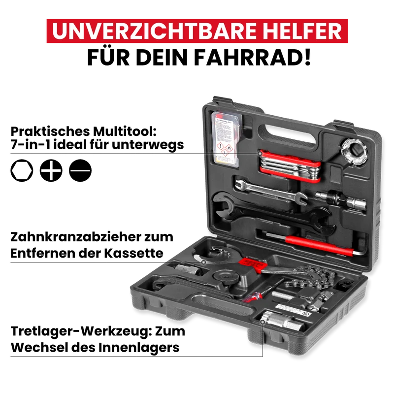 Fahrrad-Werkzeugkoffer 18-tlg.