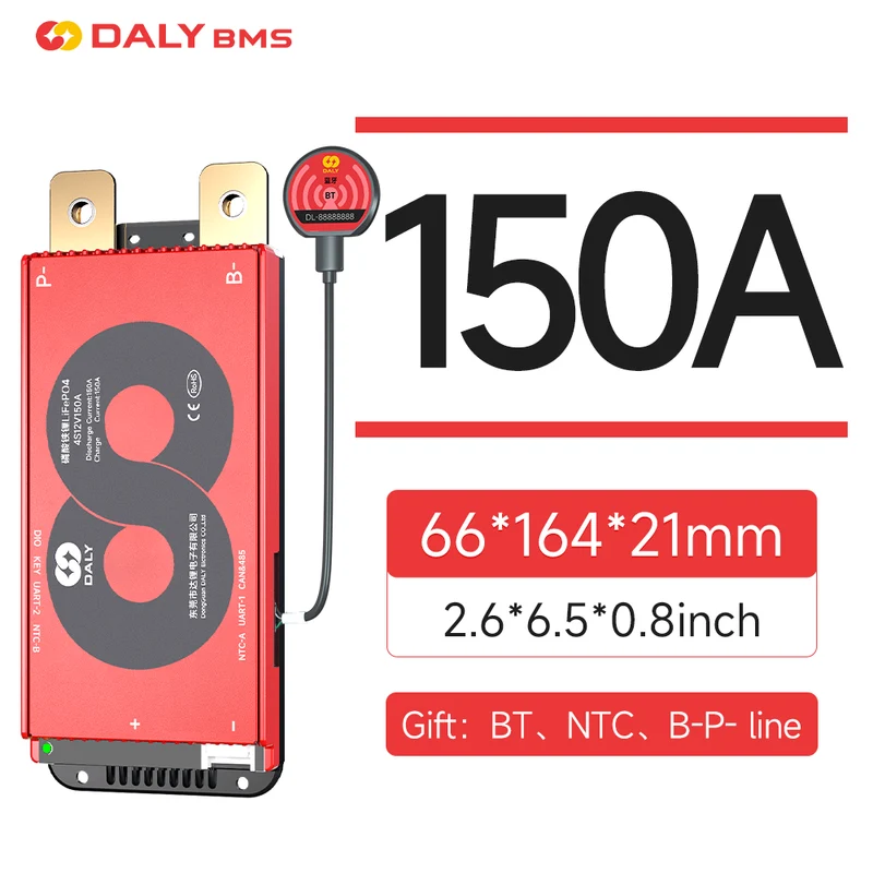 Daly smart bms Lifepo 4S 12V 150A bluetooth BMS board 2095212