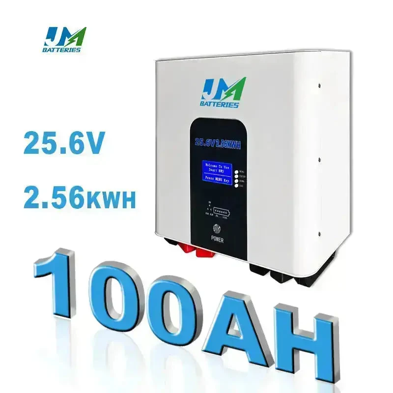 Wall Mounted 25.6V Battery Range Covering 100AH 200AH and 300AH Capacities
