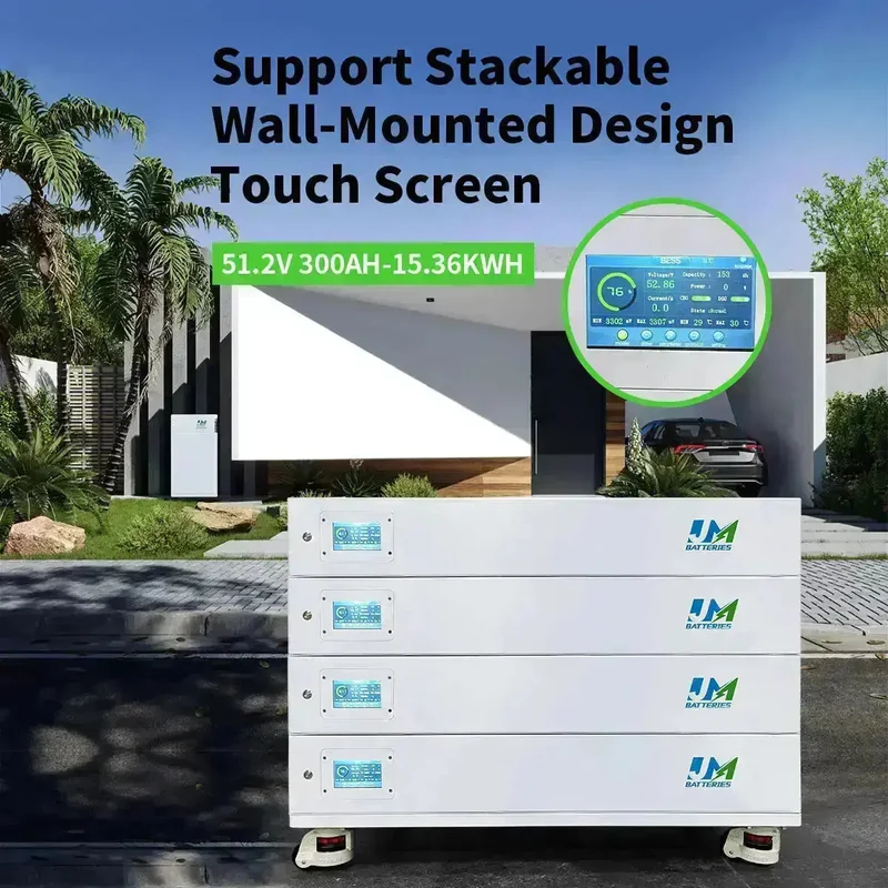JM Stackable and Wall Mounted 51.2V Batteries Ideal Off-Grid 100ah 200ah 300ah Power Battery Empower Your Remote Cabin