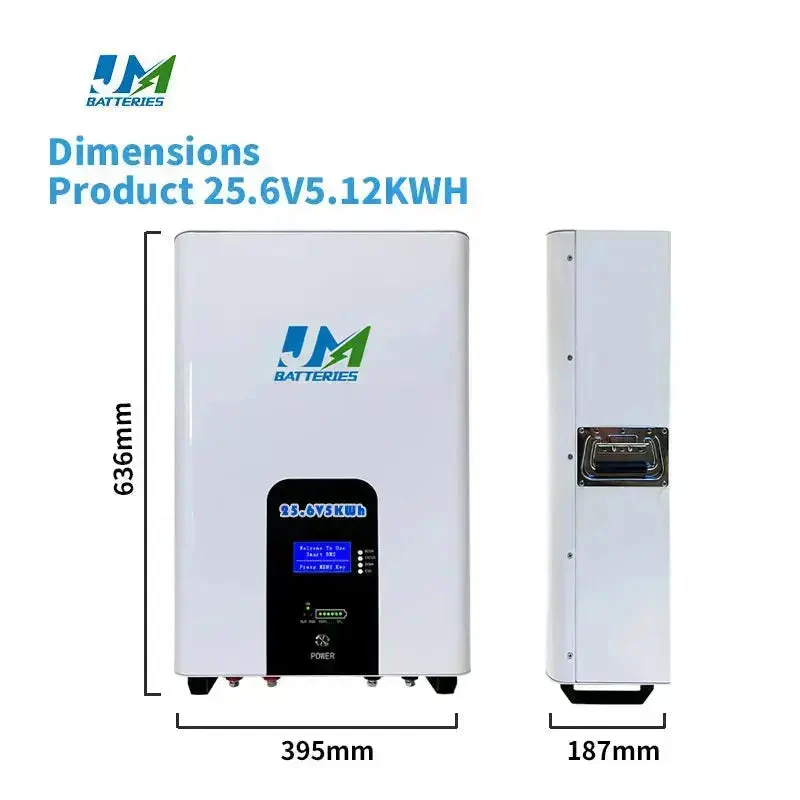 JM New Solar Battery Advanced Wall-Mounted Energy Storage 25.6V 100ah 200ah 300ah Capacity Battery