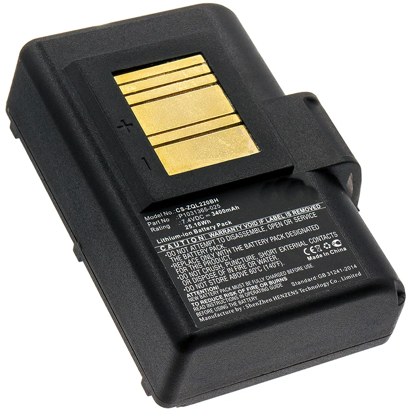 7.4V 3400mAh Tragbarer Drucker akku für QLN220 QLn220HC QLN320 QLn320HC ZQ500 ZQ510 ZQ520 ZQ521 ZQ610 ZQ610HC ZQ620 ZQ620H ZR628 ZR638 Li-ion