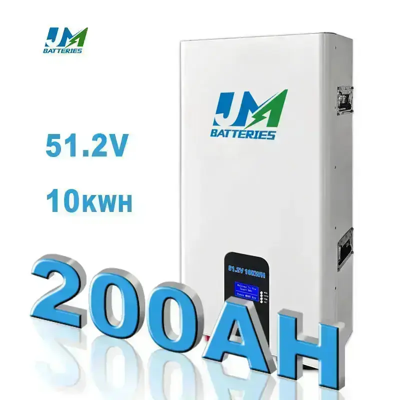 JM Wall-Mounted 51.2V 200AH 100AH 150AH Lithium Battery Ultimate Energy Solution