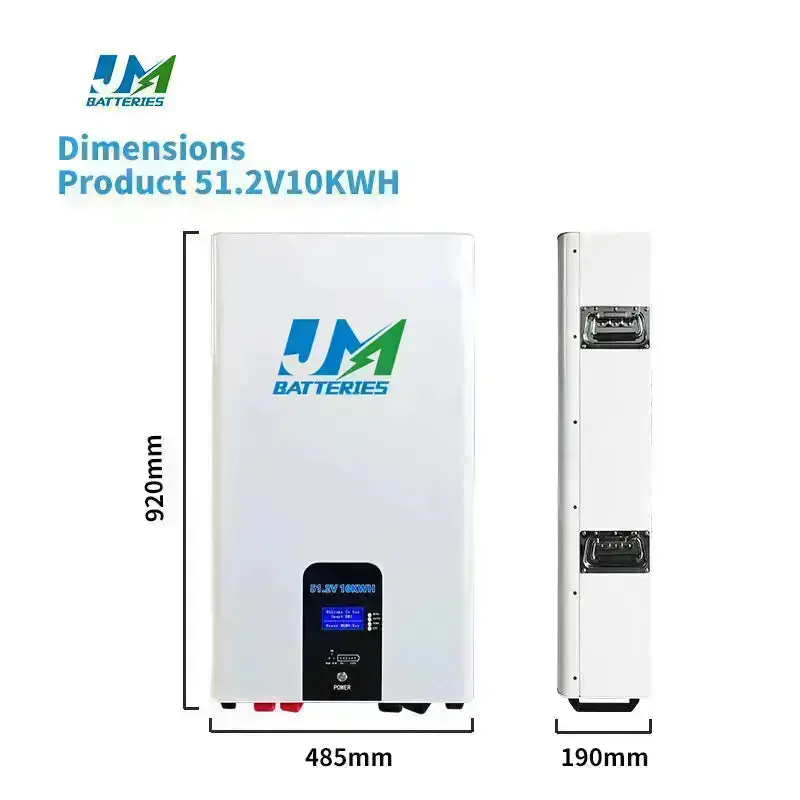 JM Wall-Mounted 51.2V 200AH 100AH 150AH Lithium Battery Ultimate Energy Solution