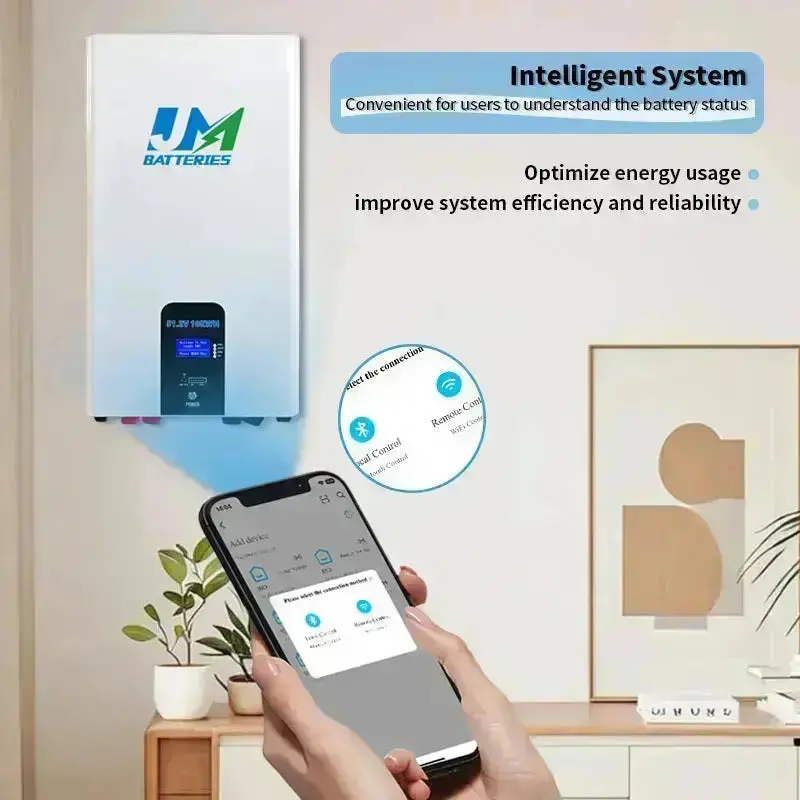 JM Wall-Mounted 51.2V 200AH 100AH 150AH Lithium Battery Ultimate Energy Solution