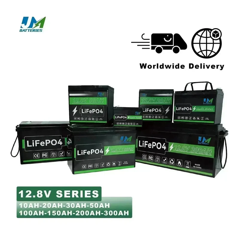 JM Powering Innovations 12.8V 100ah 150ah 200ah 300ah Lithium Iron Phosphate Battery Long Cycle Life Battery