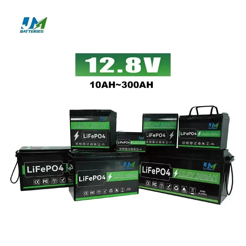 JM Powering Innovations 12.8V 100ah 150ah 200ah 300ah Lithium Iron Phosphate Battery Long Cycle Life Battery