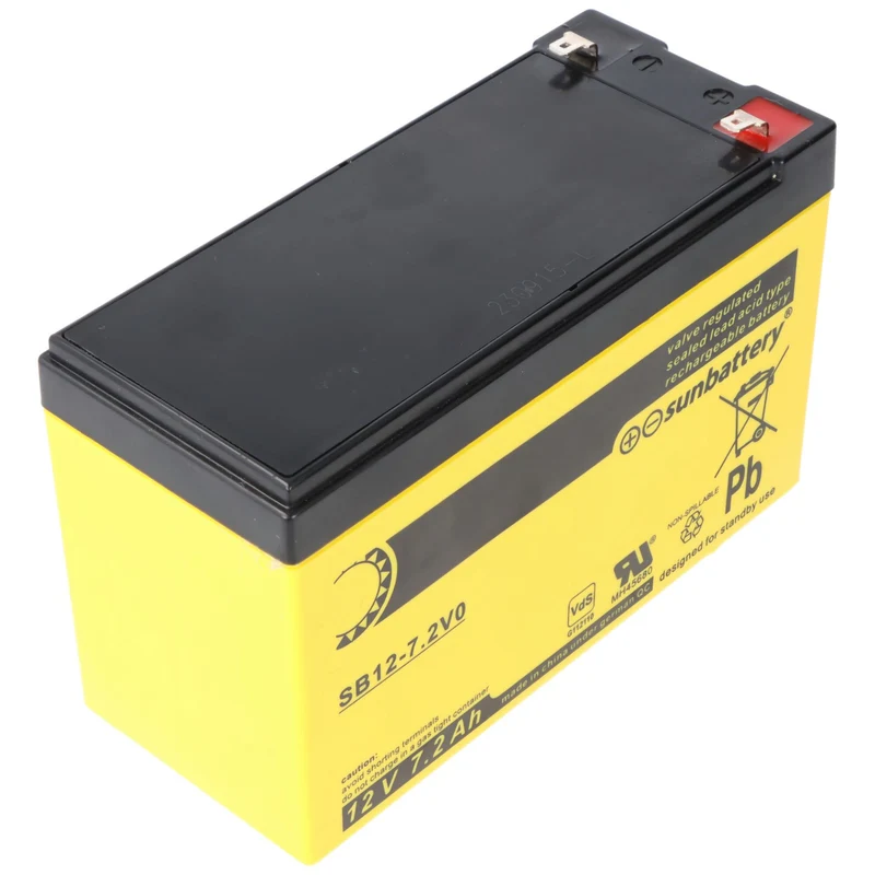 Sun Battery SB12-7.2V0 Akku, 12V 7,2Ah, 7.2-12L, AGM Bleiakku