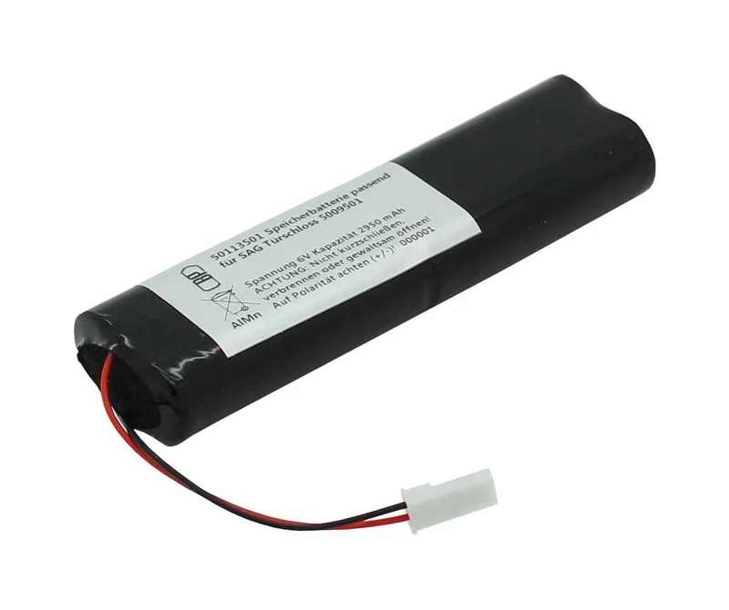 AccuCell Speicherbatterie 6V passend für SAG Türschloss 5009501 - 2950mAh