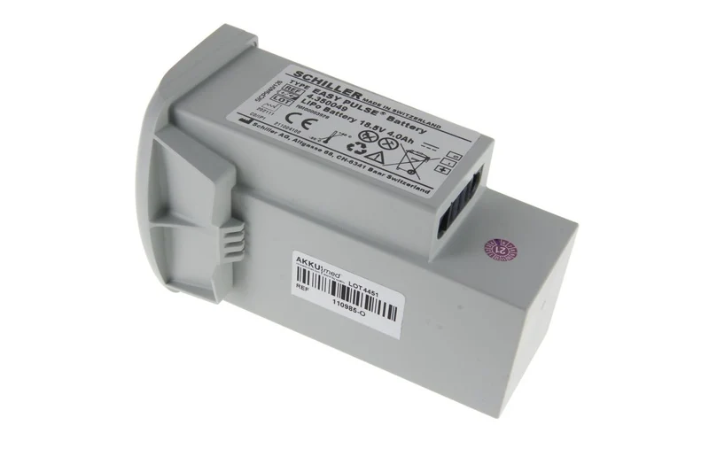Schiller Original Li Polymer Akku für Easy Pulse 4.350049 - 18,5 V 4000mAh 139x66x83 mm