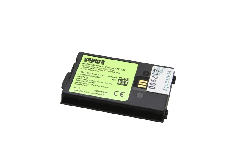 Sepura Original Li-Polymer Akku für Sepura SC20, SC21 - 7,4 V 1160mAh 78x52x13 mm