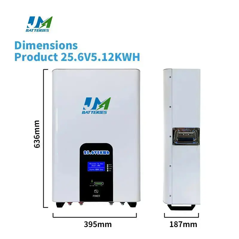 High Capacity Wall Mounted 25.6V 200ah Battery Power Lithium Battery