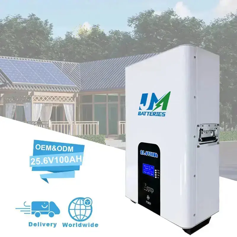 High Capacity Wall Mounted 25.6V 200ah Battery Power Lithium Battery