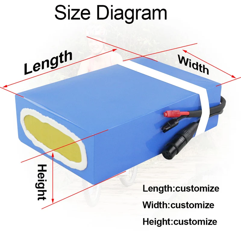 EU Lagerhaus 52V 20Ah Batterie D034 lithium-ionen Ebike Batterie mit 40A BMS für Im Freien ebike