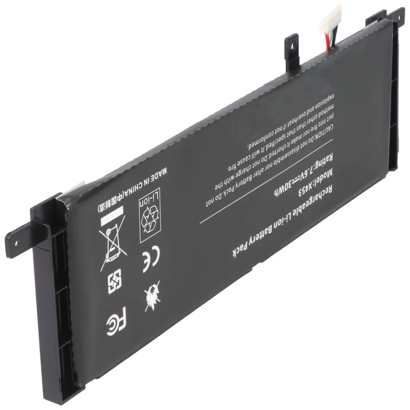 AccuCell Akku passend für ASUS X453, X553, Li-Polymer, 7,6V, 5000mAh, 38,0Wh, built-in, ohne Werkzeug